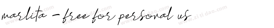 marlita - free for personal use字体转换